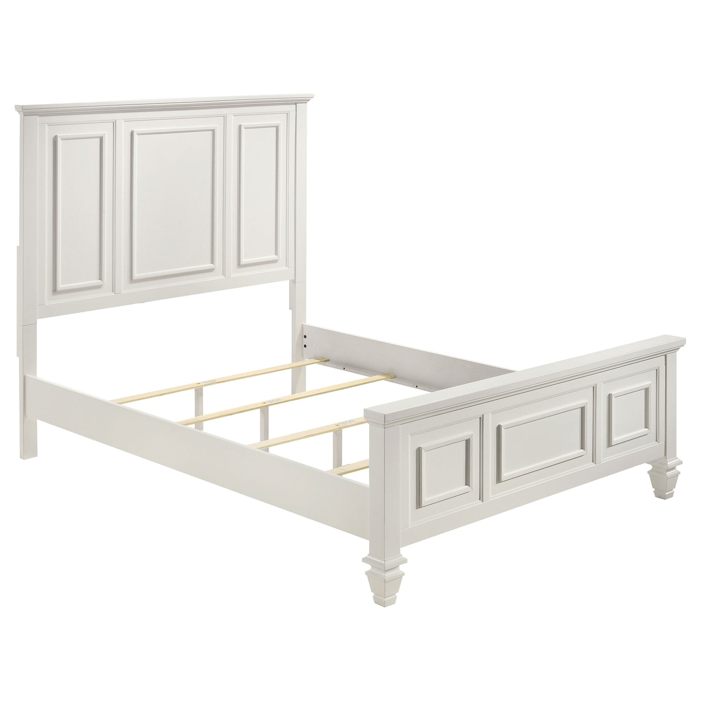 Sandy Beach 4-piece Queen Bedroom Set Cream White