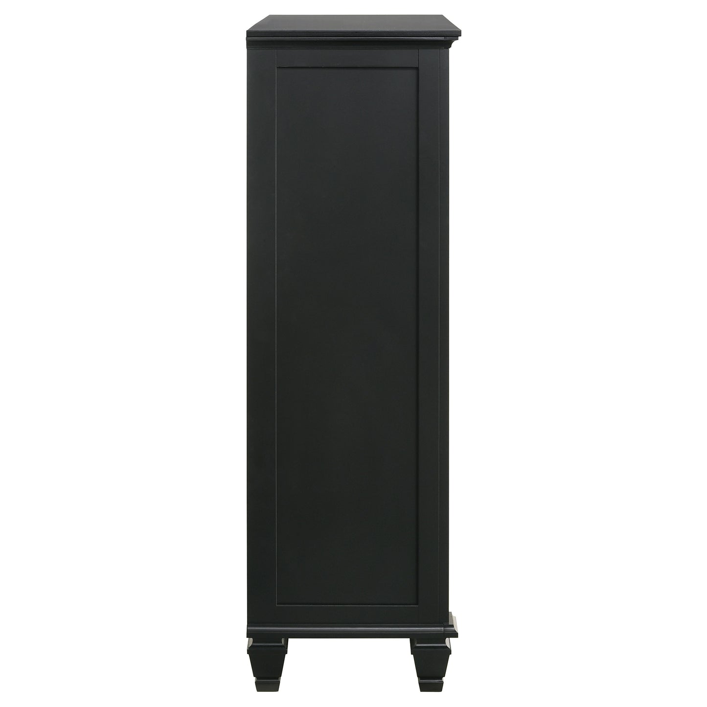 Sandy Beach 8-drawer Door Chest Black