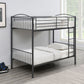 Anson Twin Over Twin Bunk Bed Gunmetal