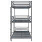 Maynard Metal Twin Triple Bunk Bed Gunmetal