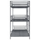 Maynard Metal Twin Triple Bunk Bed Gunmetal