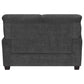 Clementine 3-piece Upholstered Padded Arm Sofa Set Grey