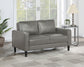 Ruth Upholstered Track Arm Loveseat Grey