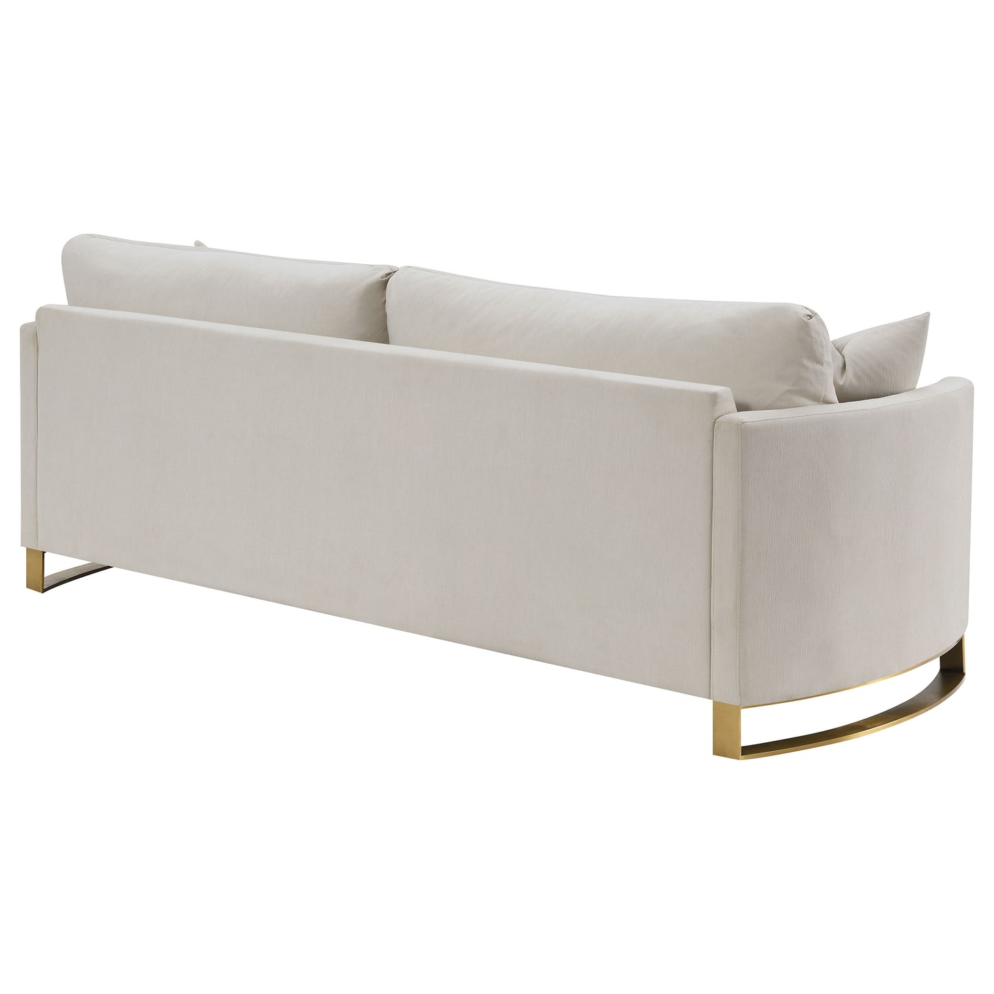 Corliss Upholstered Curved Track Arm Sofa Beige