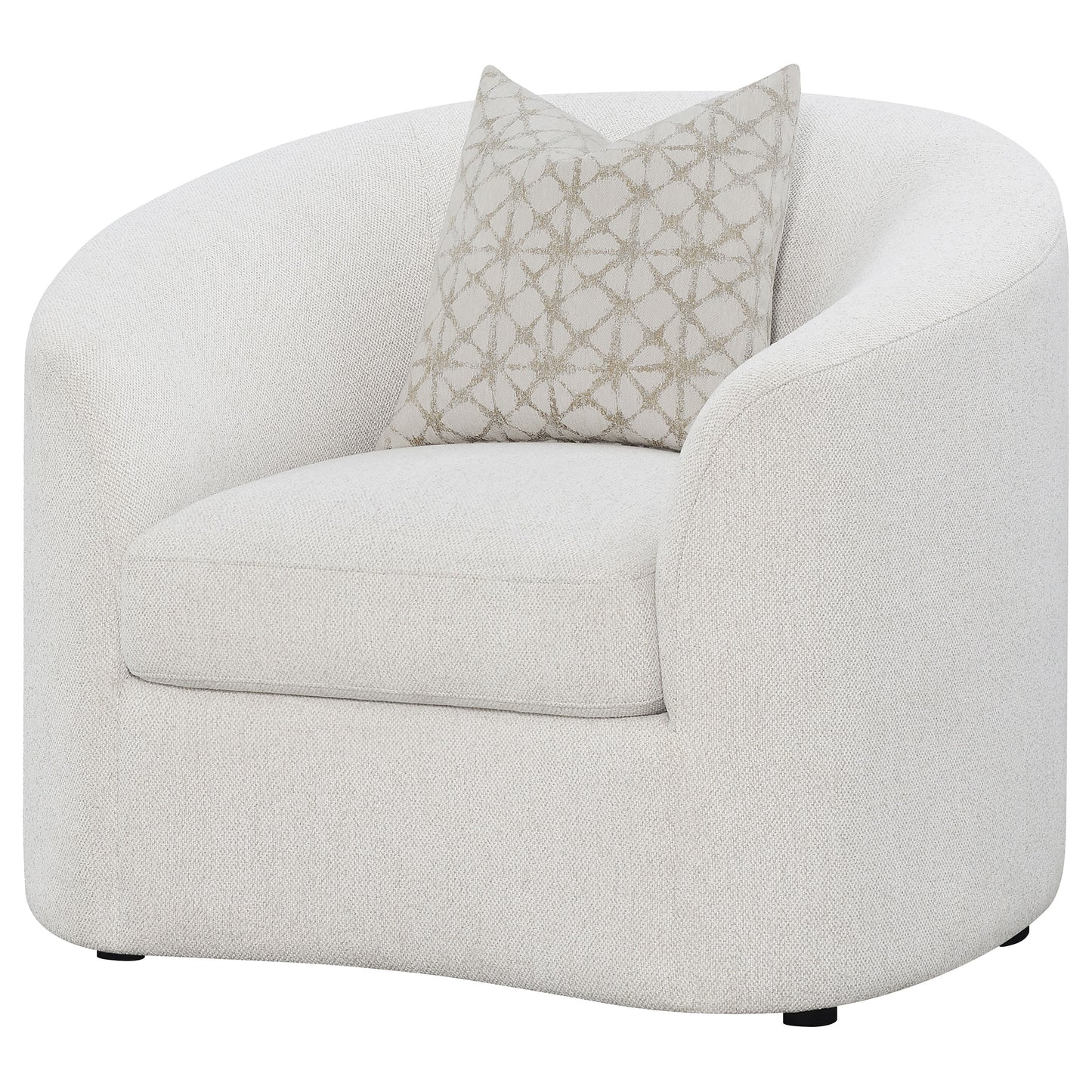 Rainn Boucle Upholstered Sloped Arm Accent Chair Latte