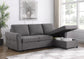 Samantha Upholstered Storage Sleeper Sectional Sofa Grey