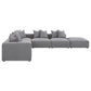 Jennifer 6-piece Upholstered Modular Sectional Grey