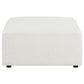 Freddie Square Upholstered Ottoman Pearl