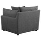 Sasha 6-Piece Upholstered Modular Sectional Barely Black