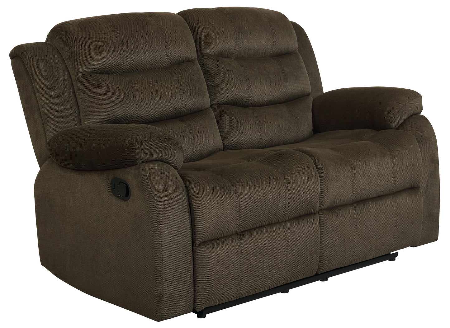 Rodman 2-piece Upholstered Reclining Sofa Set Olive Brown