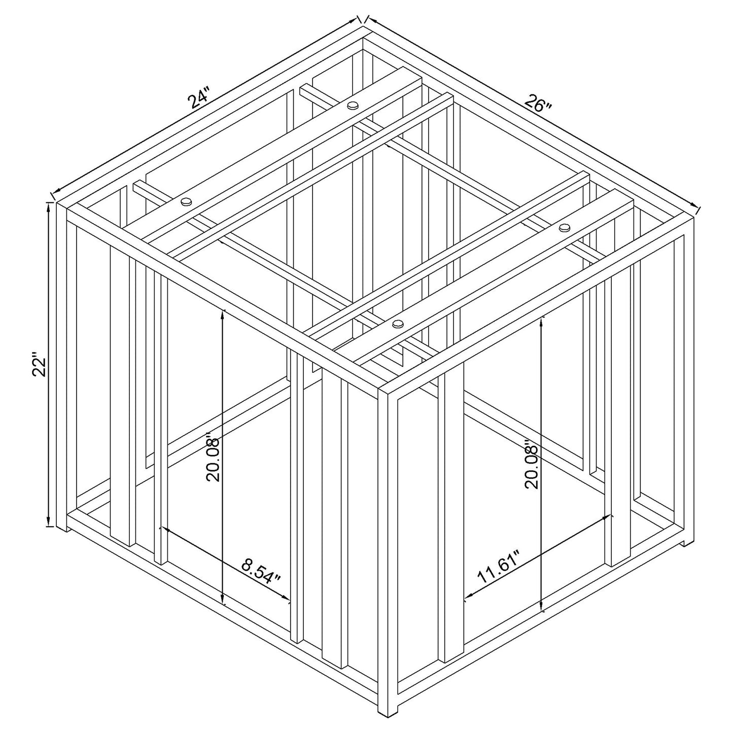 Adri Rectangular Glass Top Side End Table Black Nickel