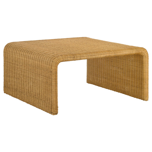 Juanita Square Woven Rattan Coffee Table Natural