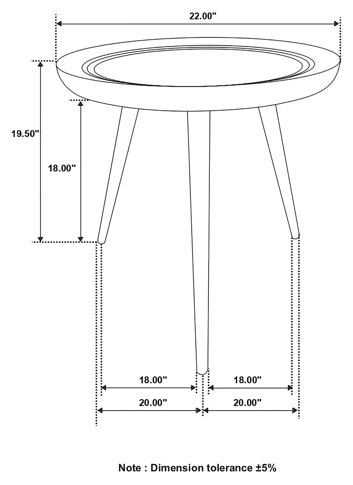 Zoe Round Mango Wood Side End Table Natural and Black