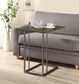 Pedro Expandable C-Shaped Sofa Side Table Weathered Grey