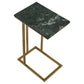 Vicente Marble Top C-Shaped Sofa Side Table Green