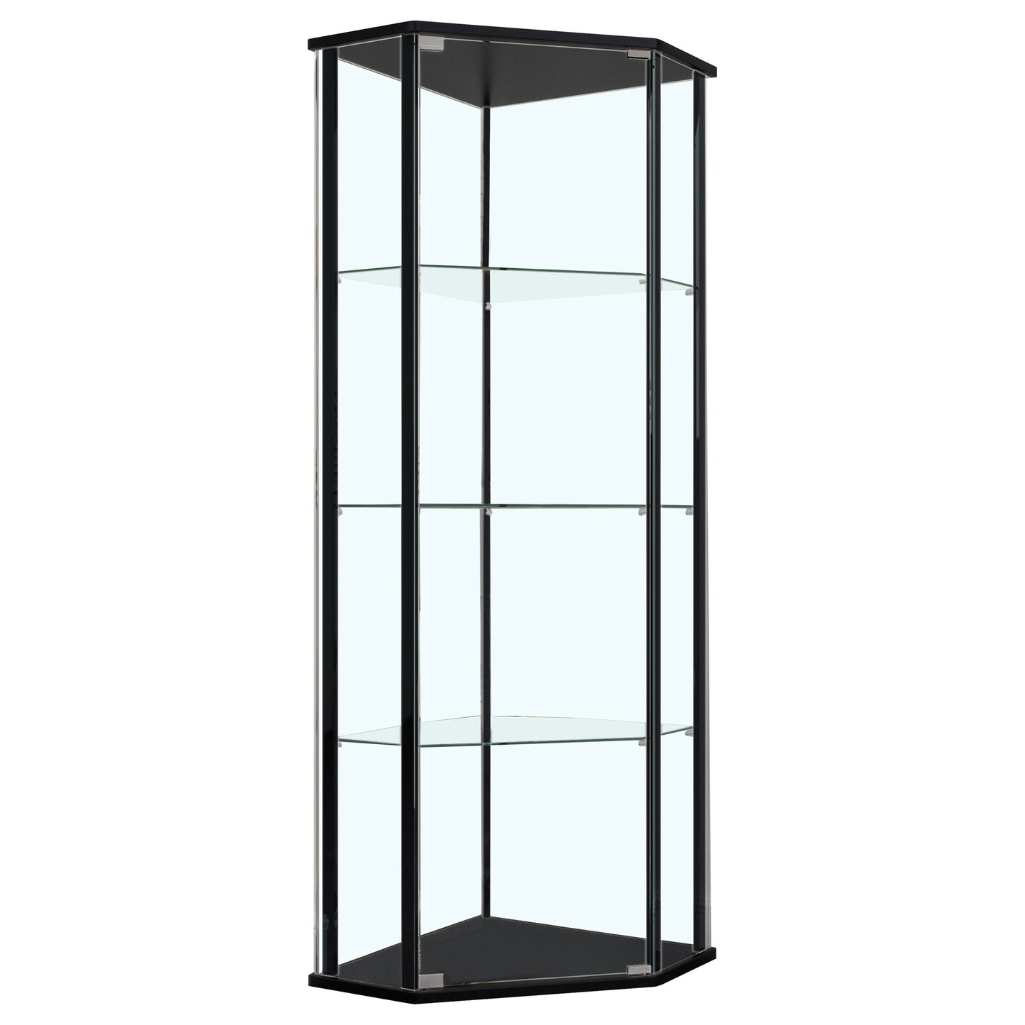 Zenobia 4-shelf Curio Cabinet Display Case Black